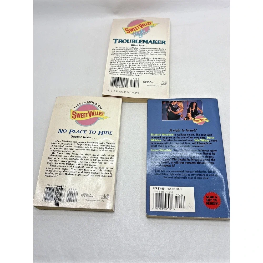 Sweet Valley High Books Lot Of 3 Super Thriller The Big Night Troublemaker 90s‎